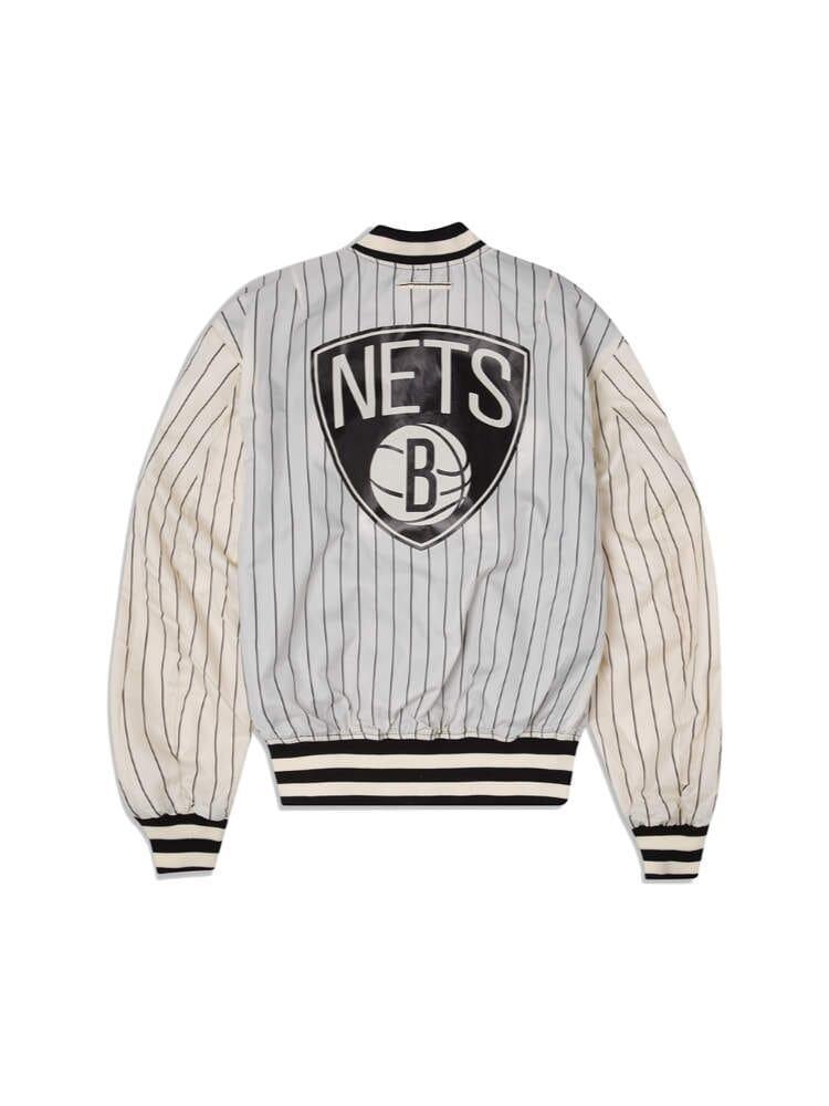 BROOKLYN NETS X ALPHA X NEW ERA L-2B BOMBER JACKET Product Image