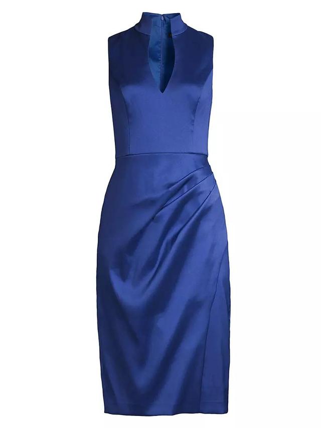 Satin Sheath Midi-Dress Product Image