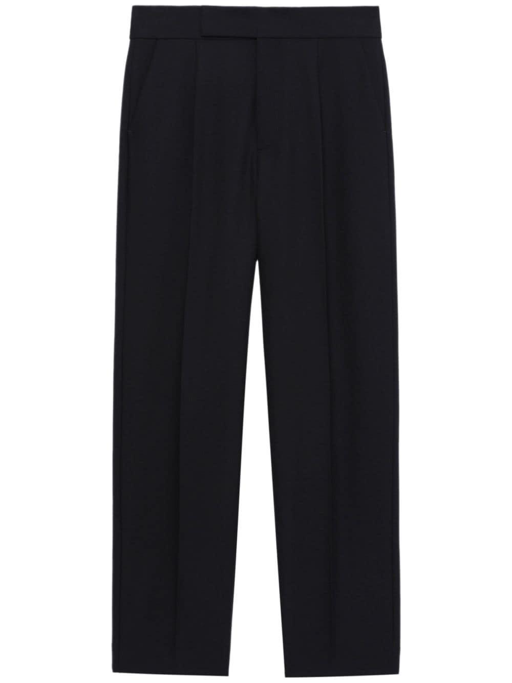 Tailored Straight-leg Trousers In Black Product Image