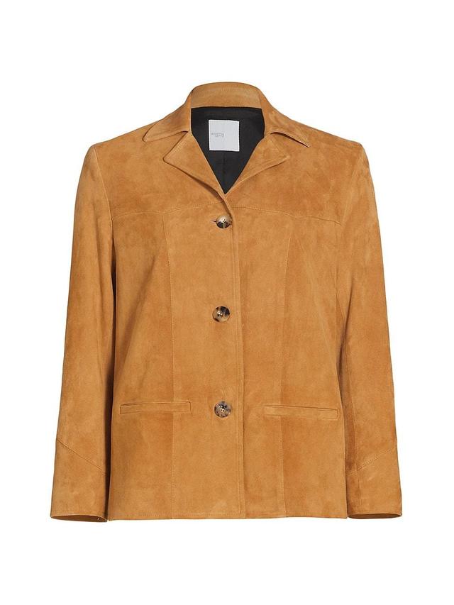 Womens Suede Shirt Jacket Product Image