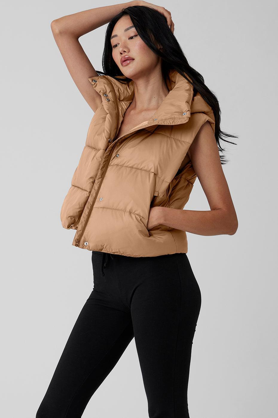 Gold Rush Puffer Vest - Toasted Almond Product Image