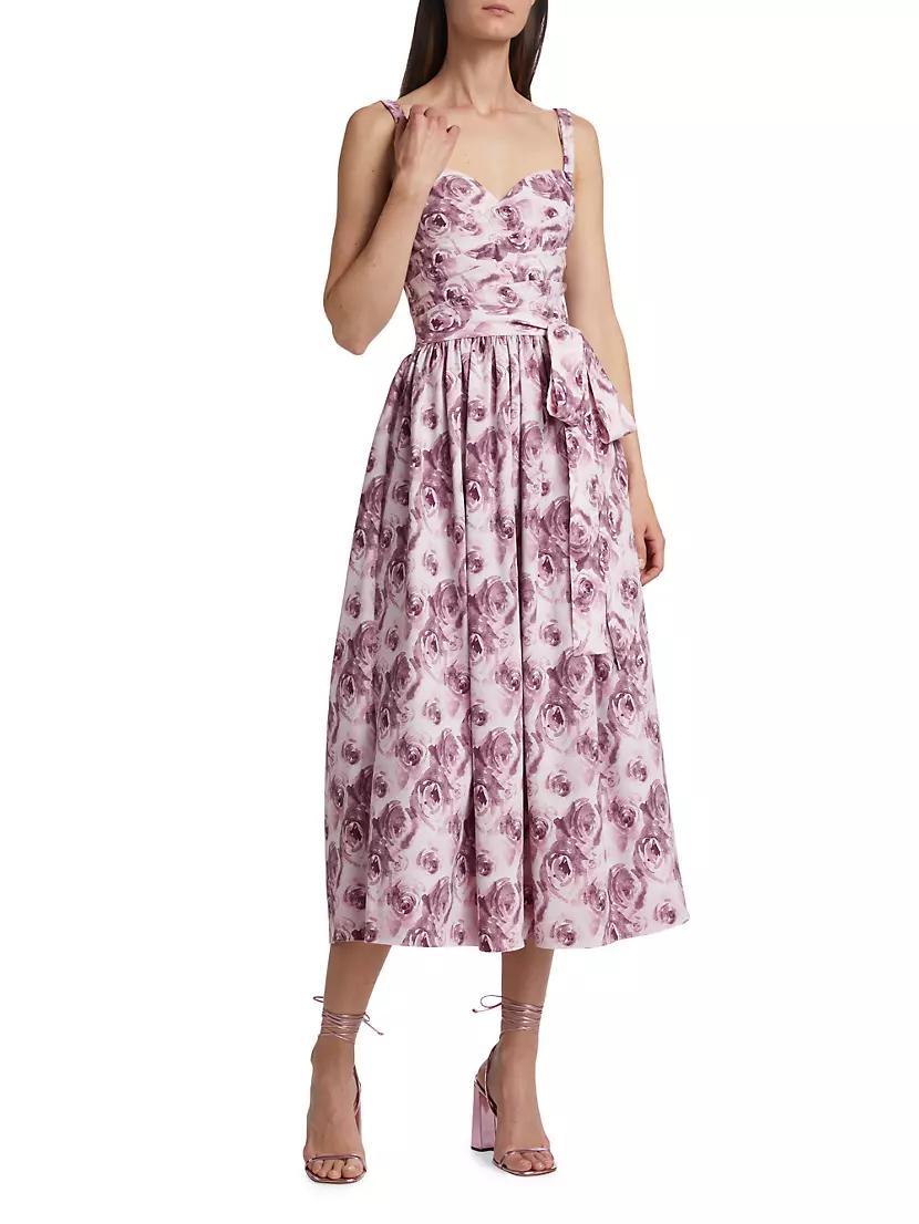 Arik Floral Tie Midi-Dress Product Image