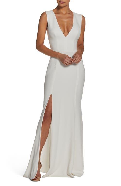 Womens Sandra Crepe Slit Gown Product Image