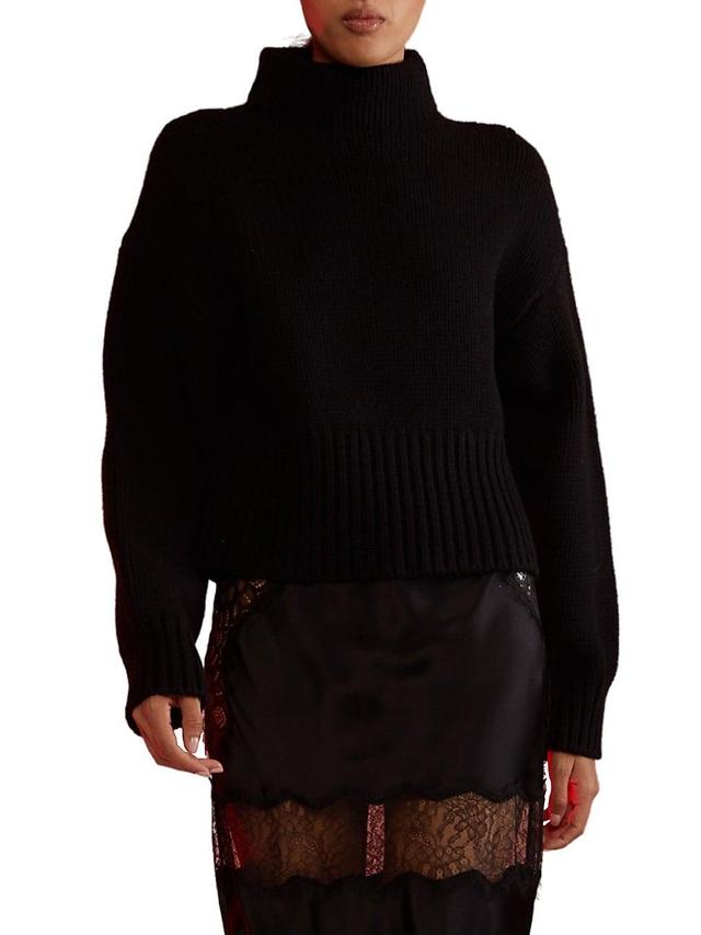 Womens Wool Turtleneck Sweater Product Image