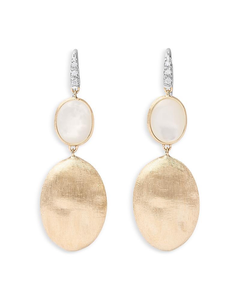 Womens Siviglia 18K Yellow Gold, 0.05 TCW Diamond, & Mother-Of-Pearl Drop Earrings Product Image