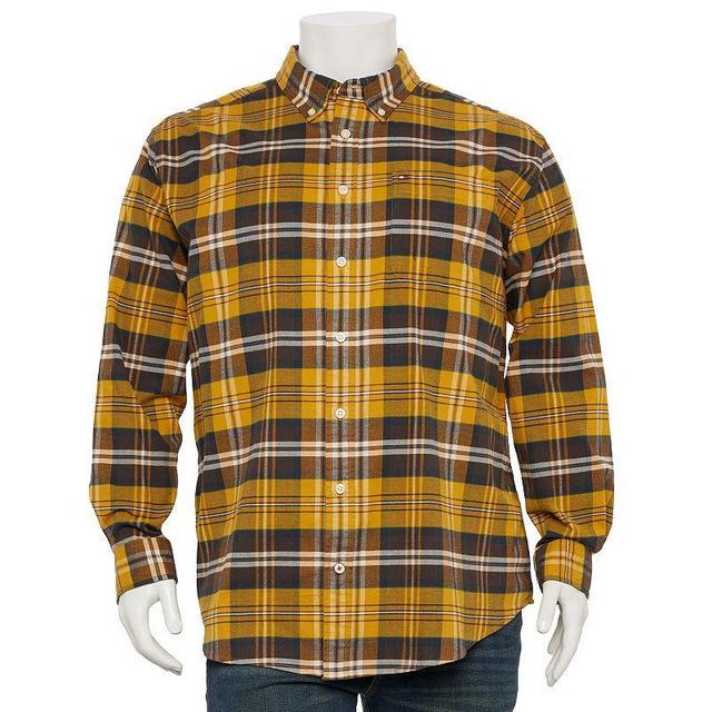 Big & Tall Tommy Hilfiger Plaid Button Down Shirt, Mens Product Image