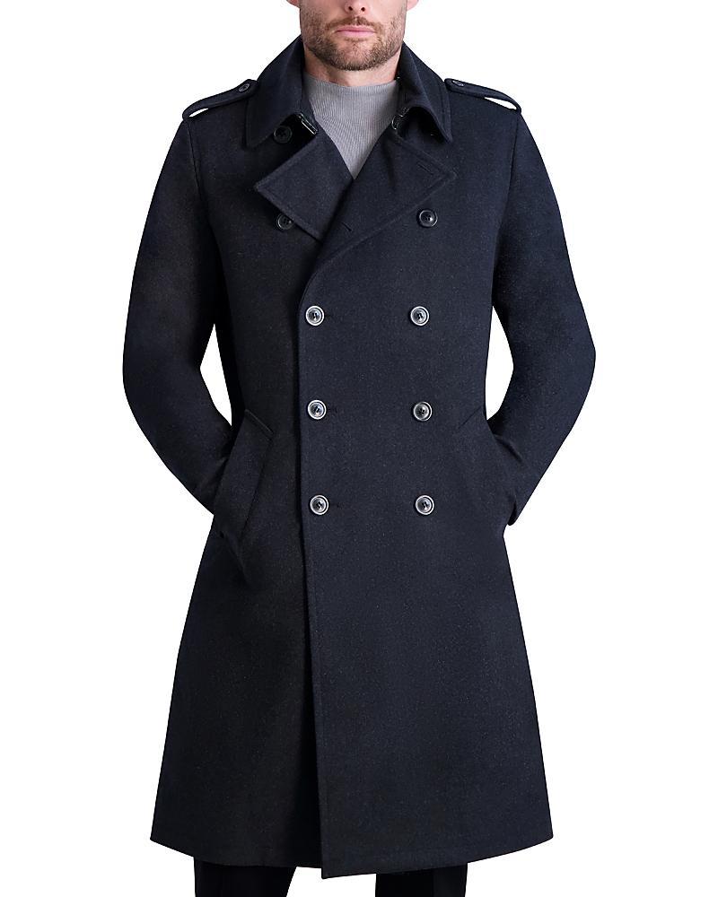 Karl Lagerfeld Paris Regular Fit Double Breasted Coat Product Image