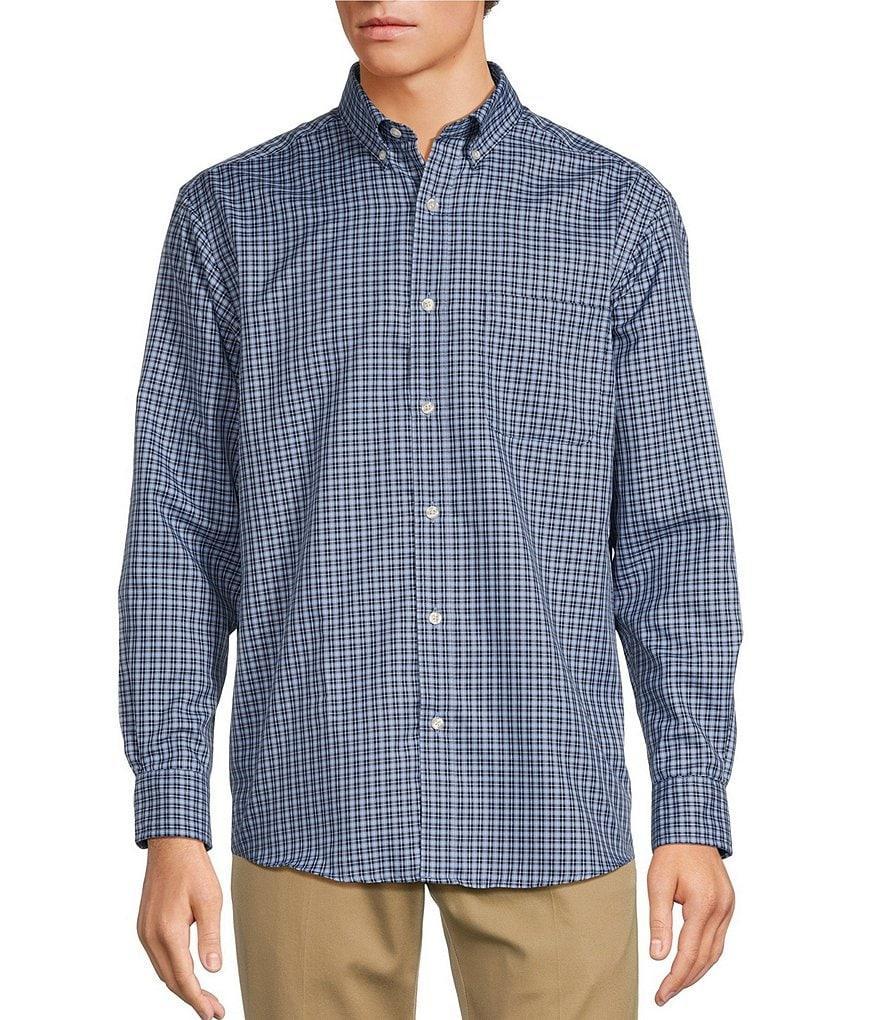 Roundtree & Yorke TravelSmart Classic Fit Easy Care Twill Small Plaid Sport Shirt Product Image