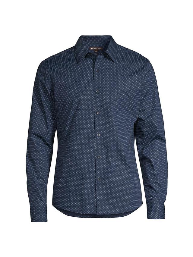 Mens Pin-Dot Button-Front Slim-Fit Shirt Product Image