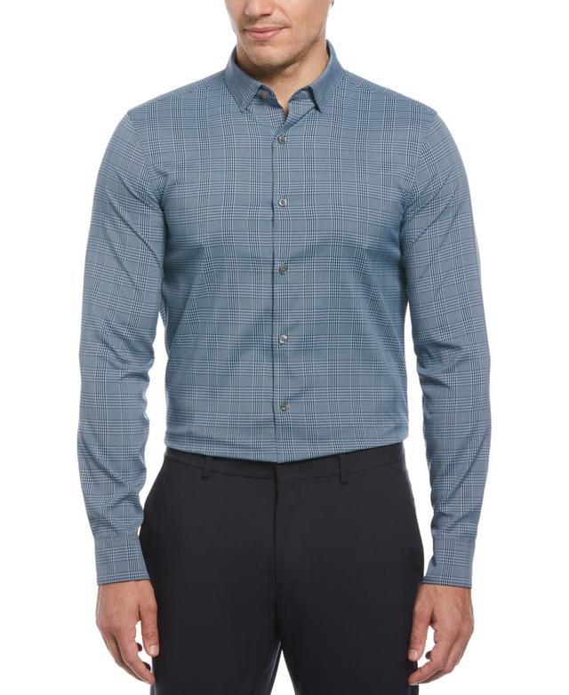 Perry Ellis Mens Slim-Fit Stretch Glen Plaid Button-Down Shirt Product Image