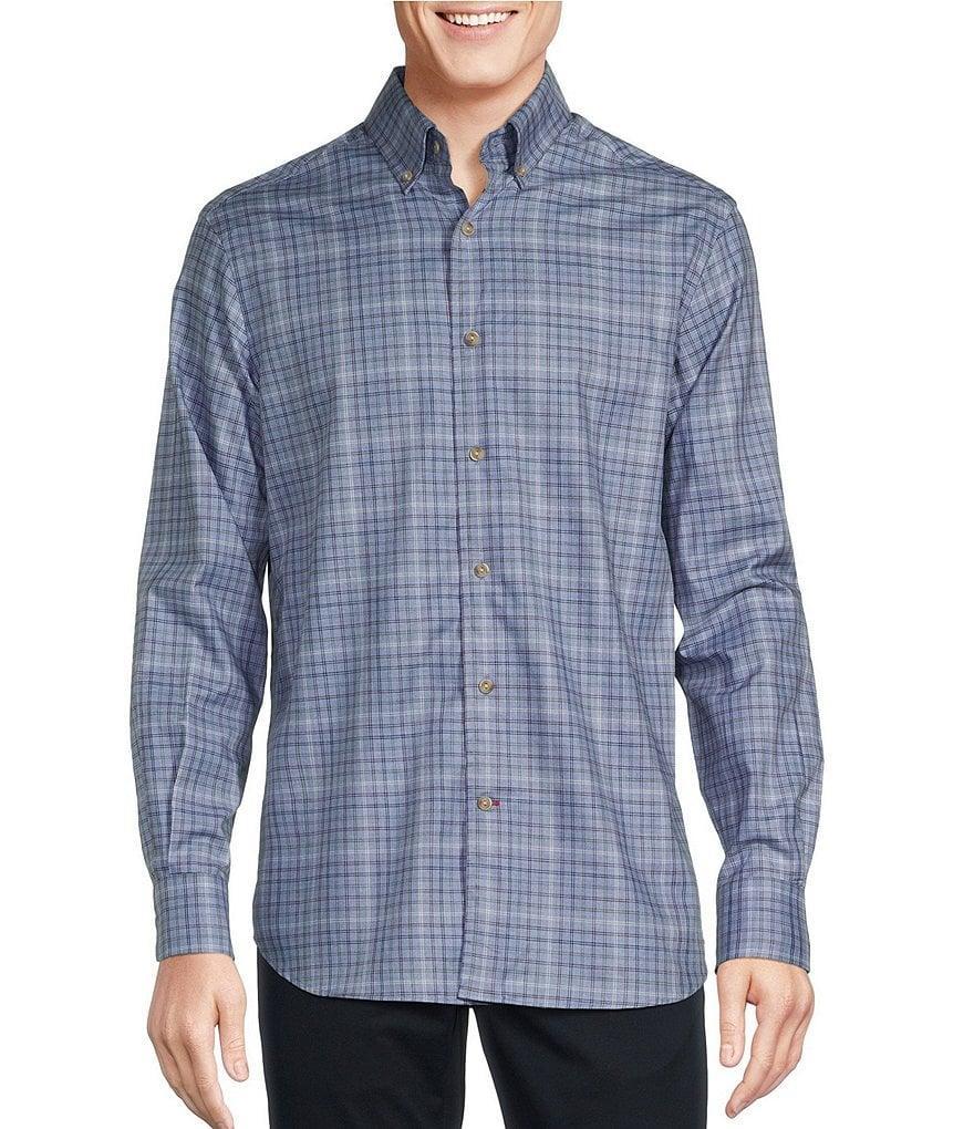 Cremieux Blue Label Plaid Heather Twill Long Sleeve Woven Shirt Product Image