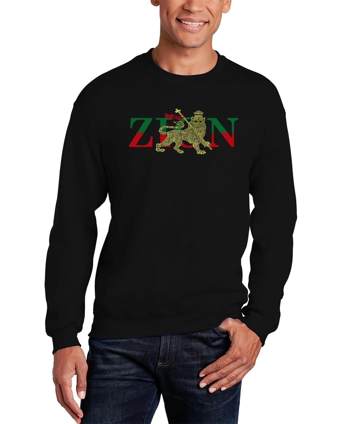 La Pop Art Mens Word Art Crewneck Lightning Bolt Sweatshirt Product Image