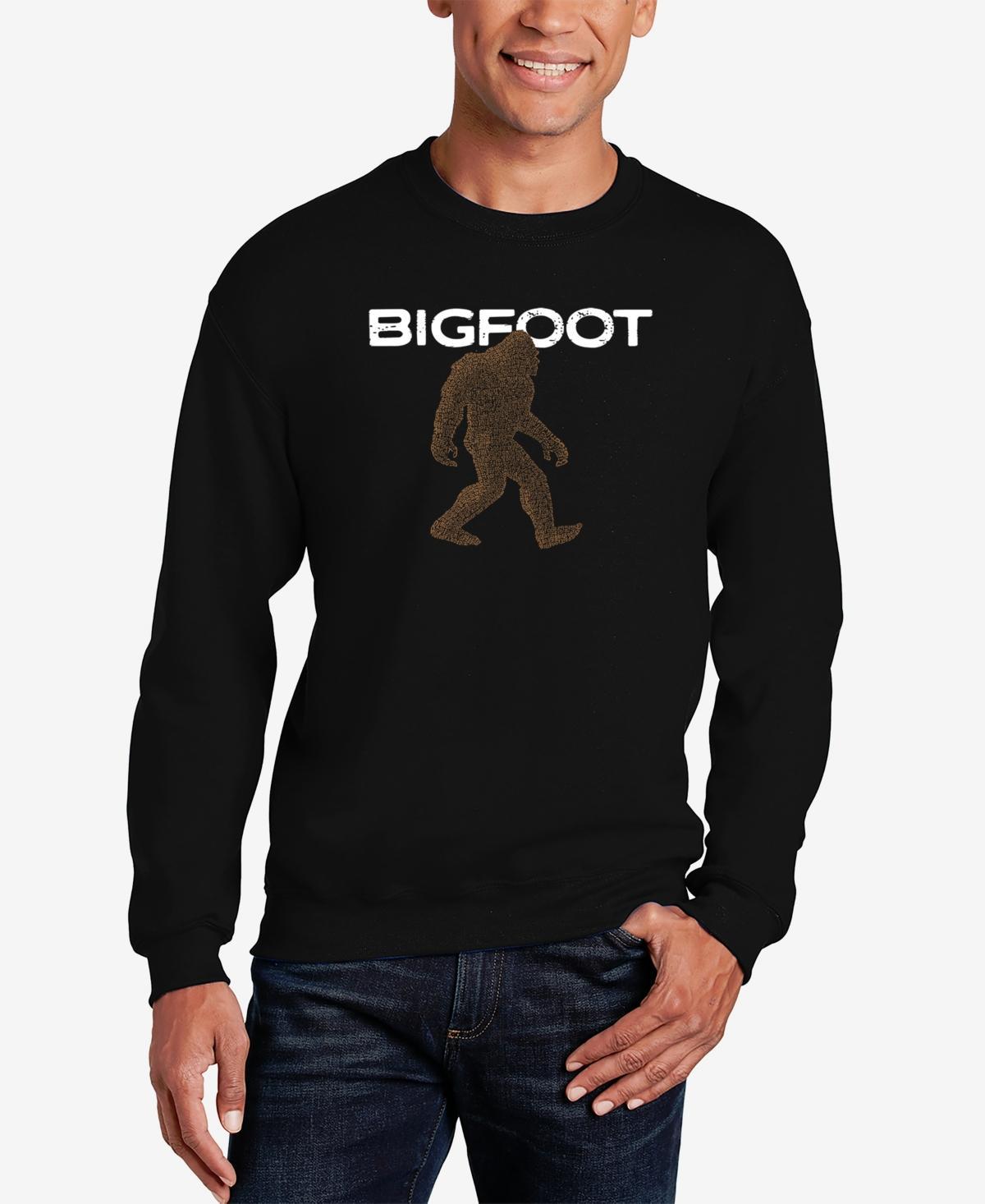 La Pop Art Mens Bigfoot Word Art Crewneck Sweatshirt Product Image