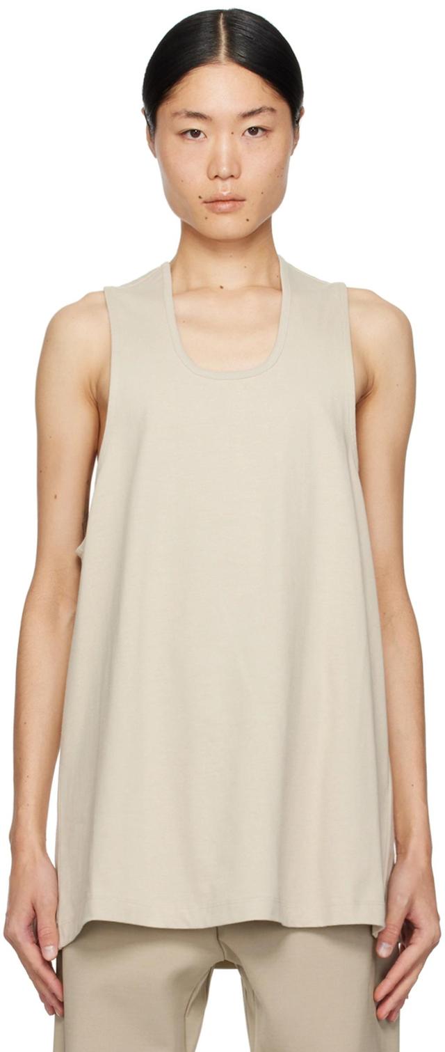 Basic Tank Top In Beige Product Image