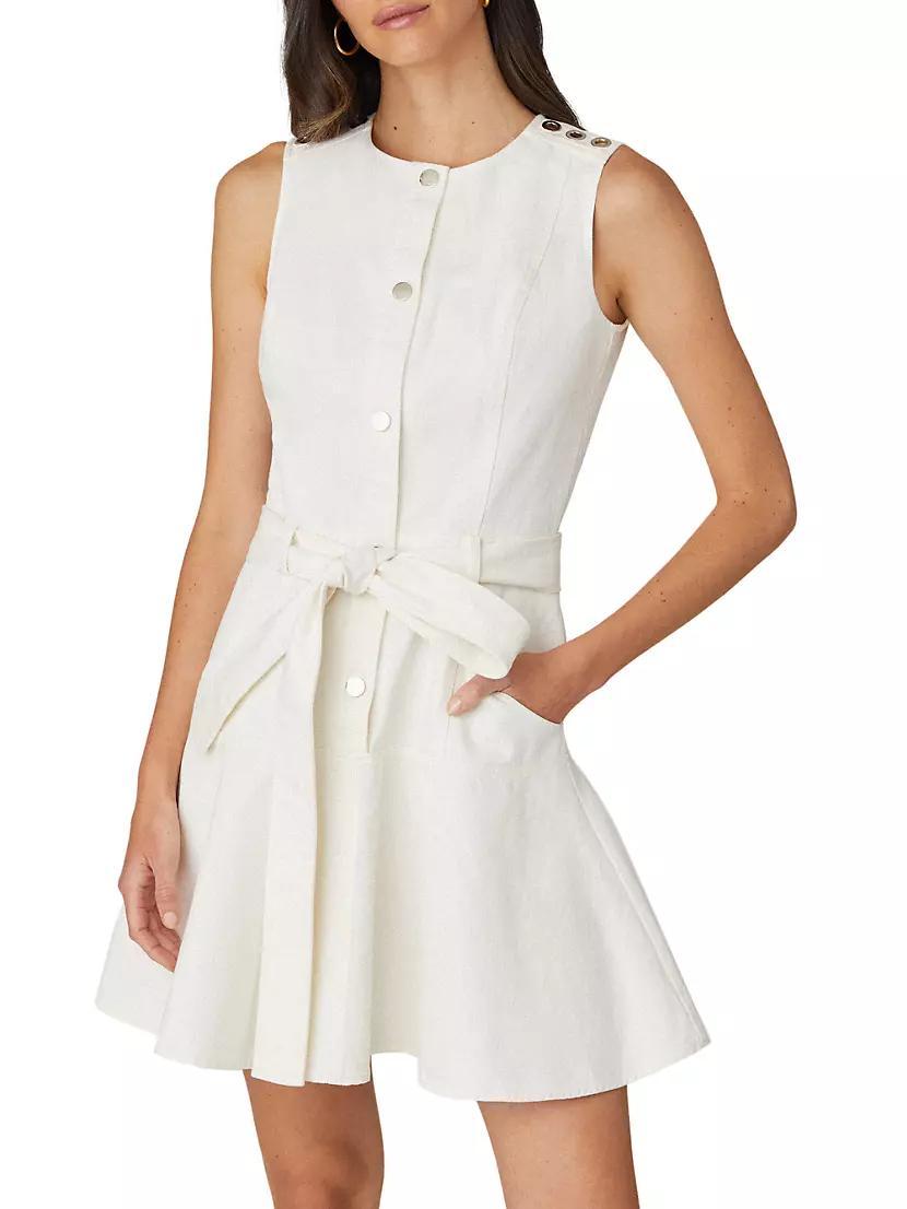 Anya Cotton Belted Minidress Product Image