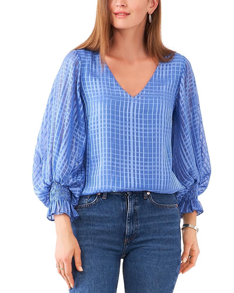 Vince Camuto Printed Puff Sleeve Top Product Image