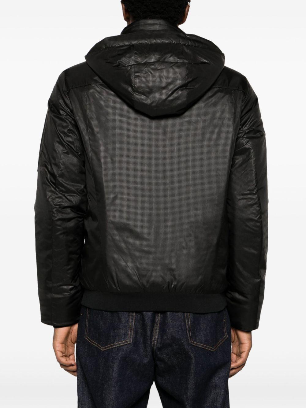 Zipped Hooded Lightweight Jacket In Black Product Image