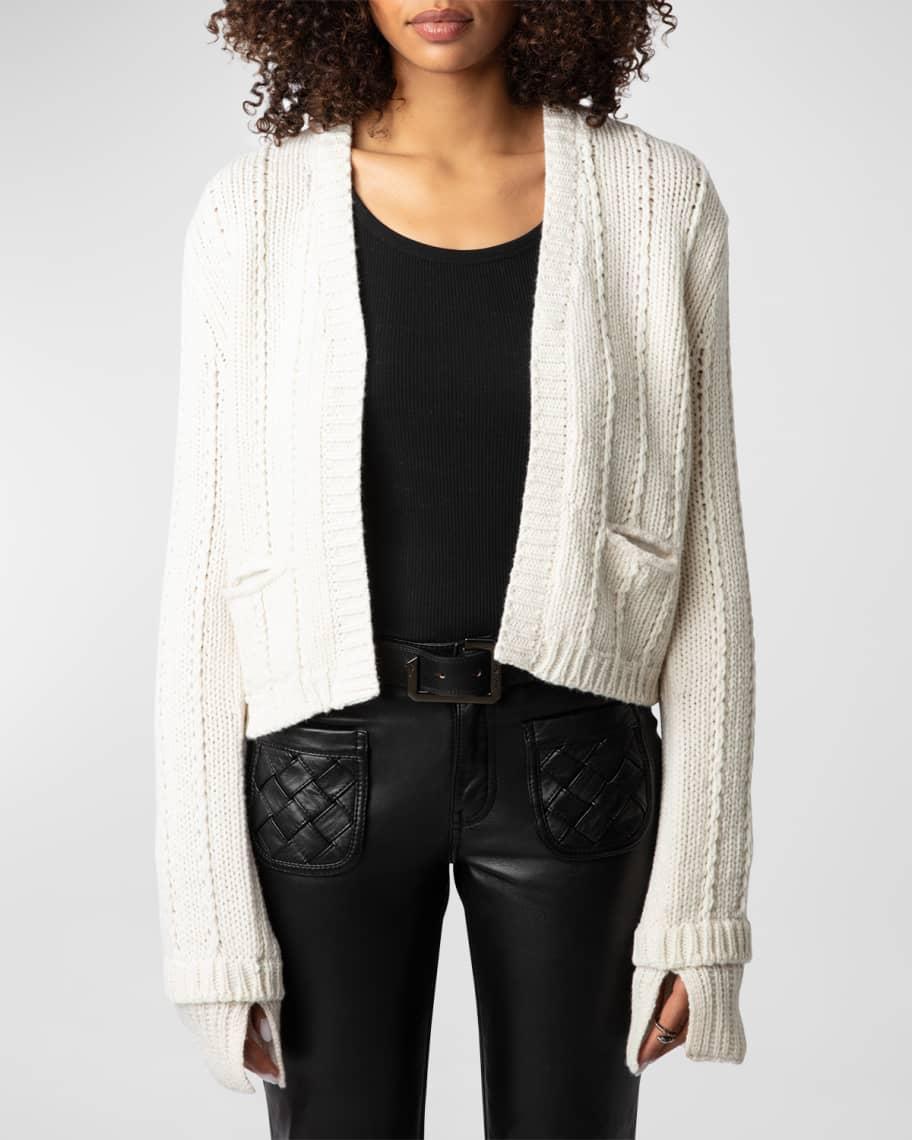 Travy Merino Wool Open-Front Cardigan Product Image