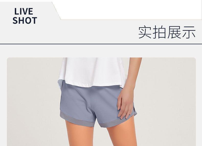 Elastic Waist Panel Sports Shorts Product Image