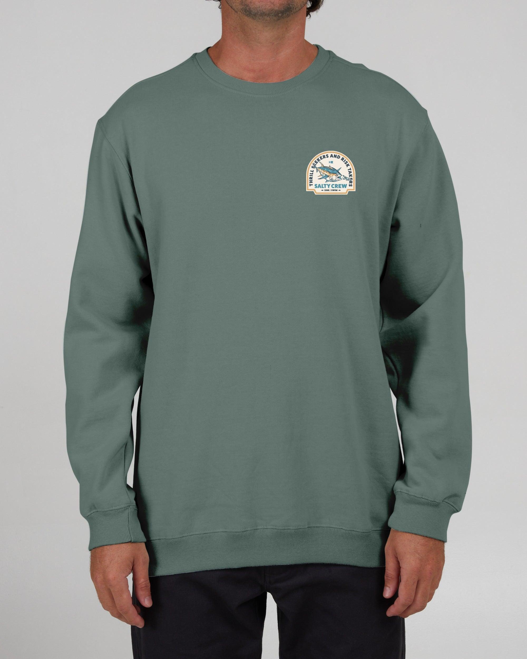 Chaser Vintage Crew Fleece - Pigment Moss Product Image