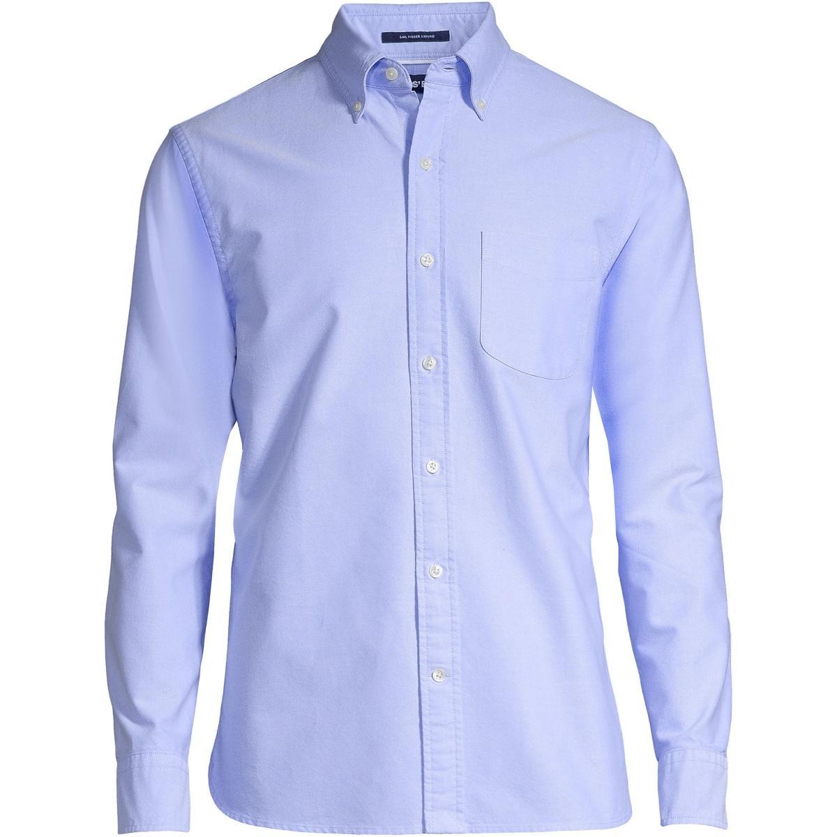 Mens Lands End Tailored-Fit Sail Rigger Oxford Shirt Product Image