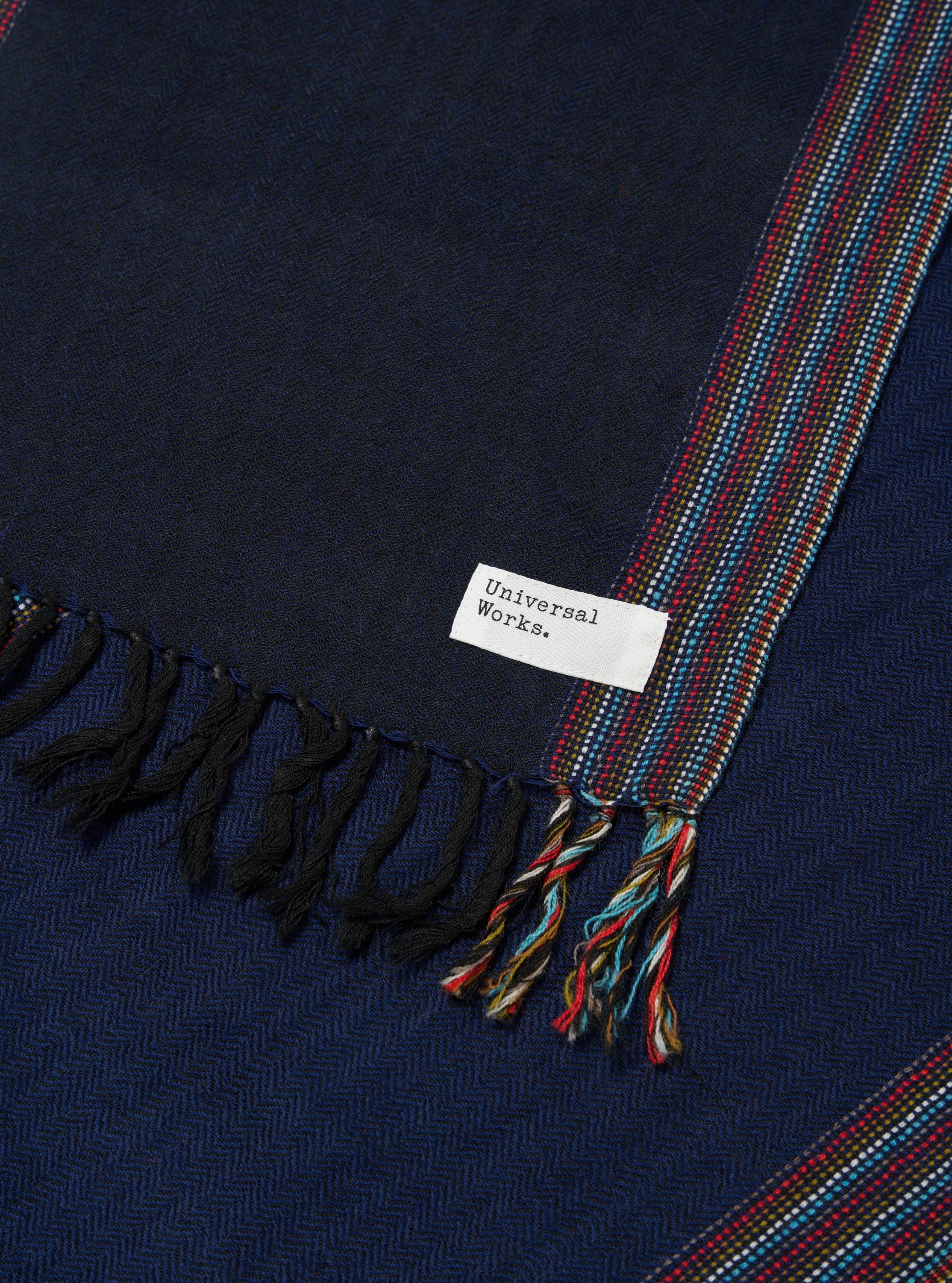 Universal Works Wool Scarf in Navy Merino Wool Product Image