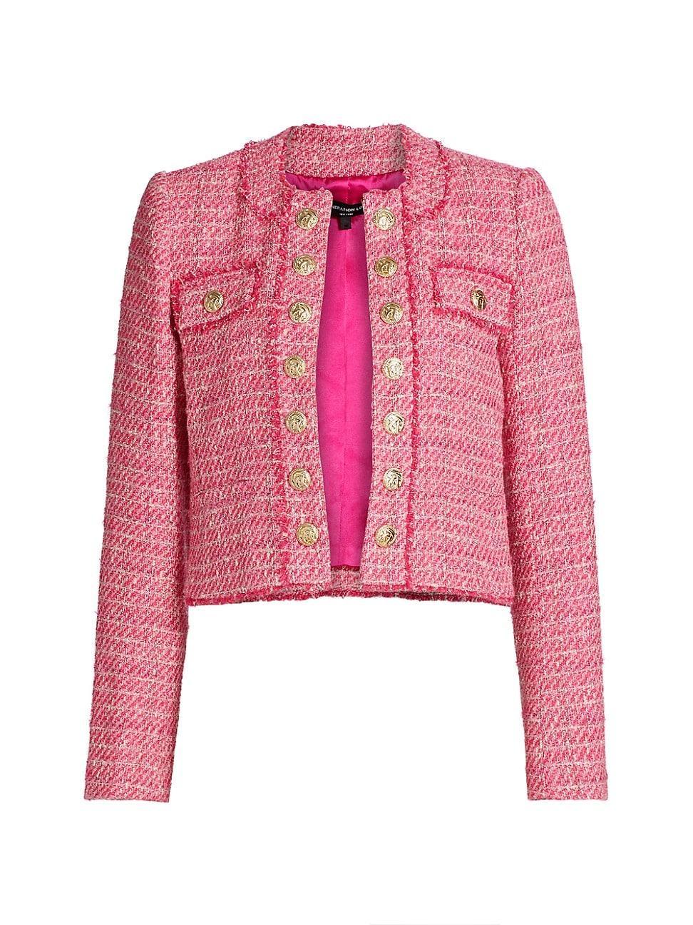 Womens Karson Shimmer Tweed Jacket Product Image