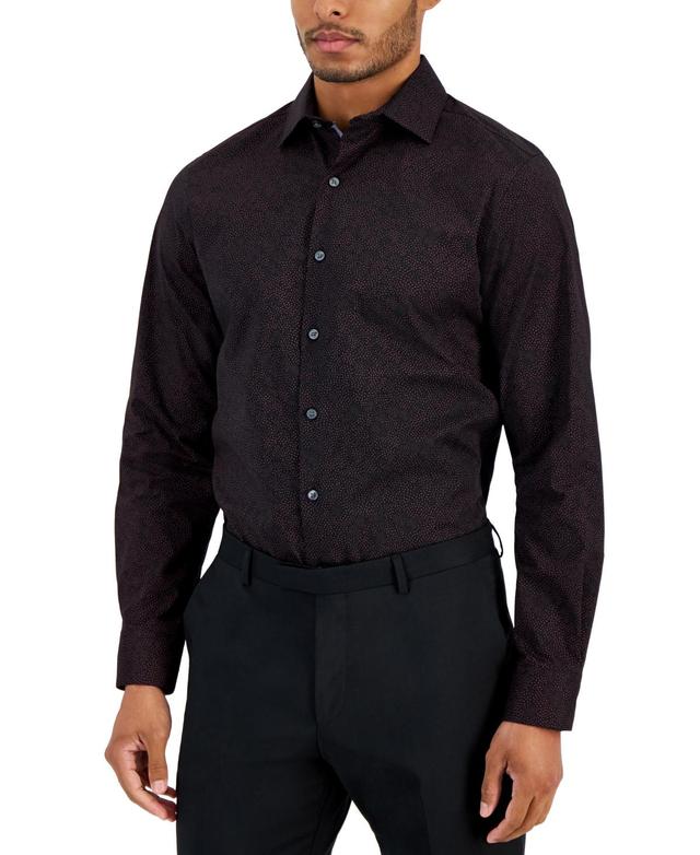 Bar Iii Mens Slim-Fit Dot-Print Dress Shirt, Created for Macys Product Image