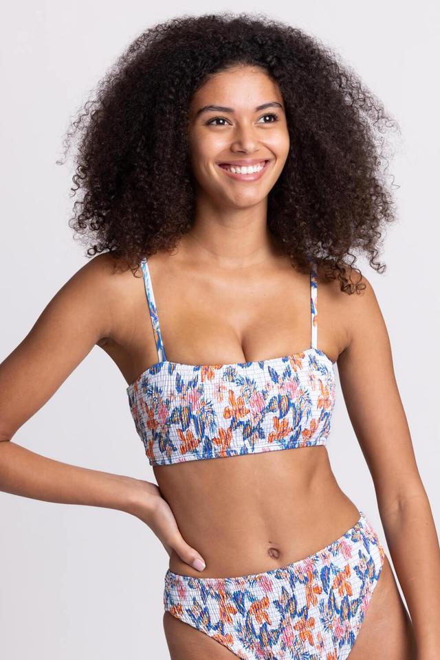 Eva Smocked Bikini Top - Flora Tiki Female Product Image