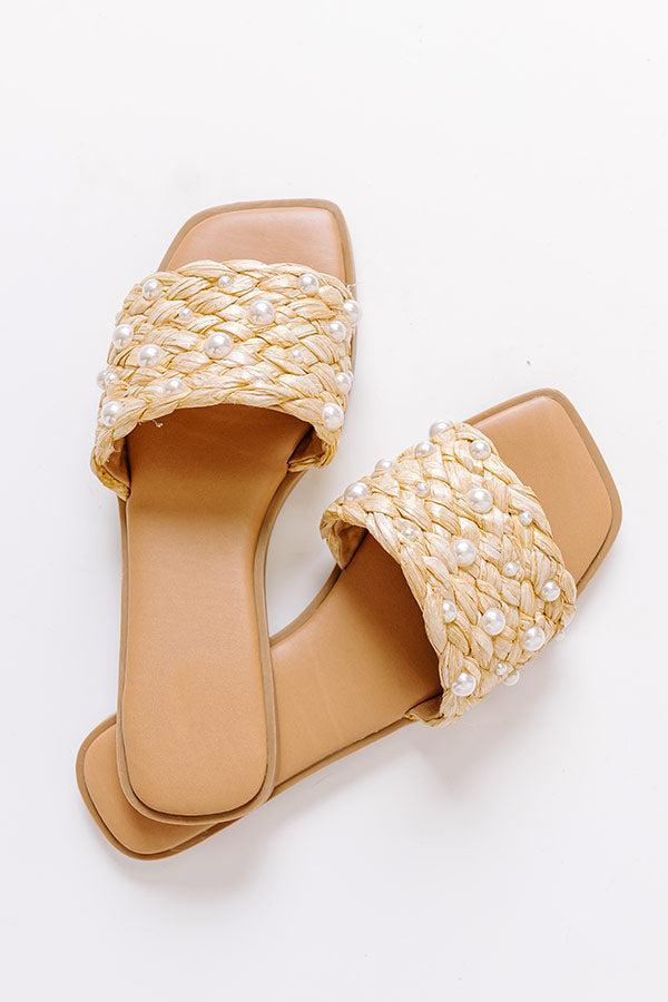 The Clara Pearl Embellished Woven Sandal Product Image