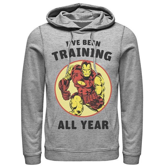 Mens Iron Man Training Hoodie Athletic Grey Product Image