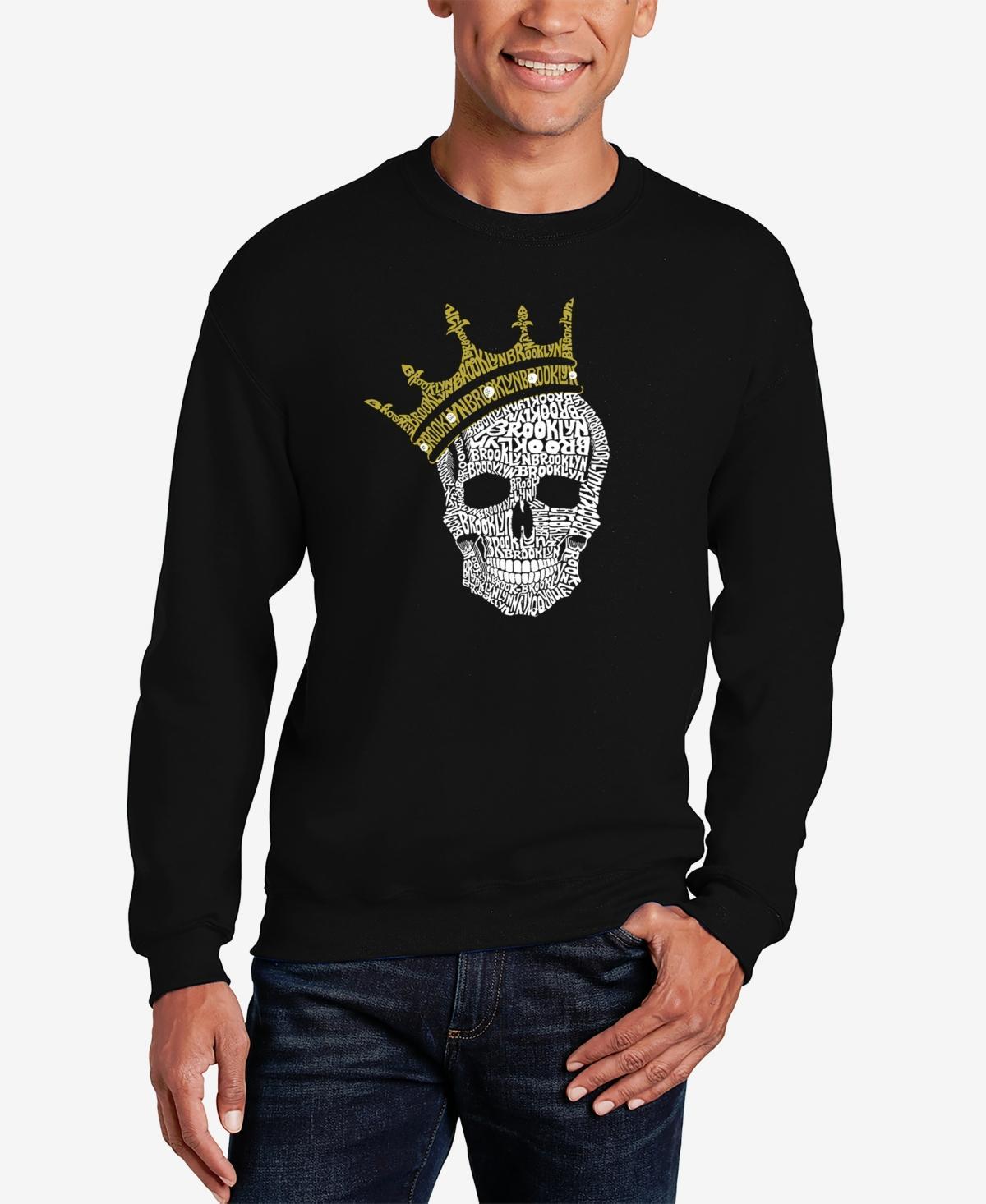 La Pop Art Mens Word Art Crewneck Brooklyn Crown Sweatshirt Product Image