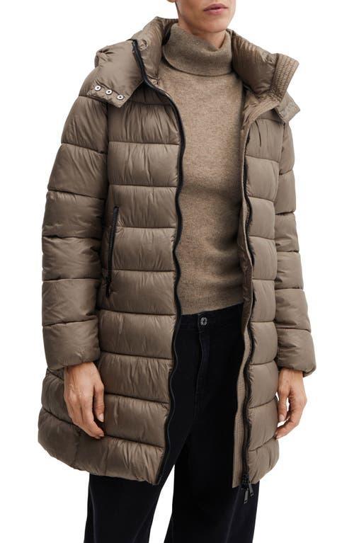 MANGO Hooded Puffer Coat Product Image