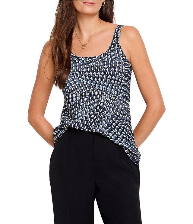 NIC + ZOE Time Warp Print Woven Scoop Neck Sleeveless Cami Top Product Image