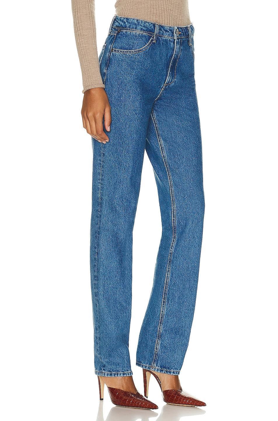 SPRWMN Straight Leg in Coco - Blue. Size 25 (also in 26, 27, 28, 29, 30). Product Image