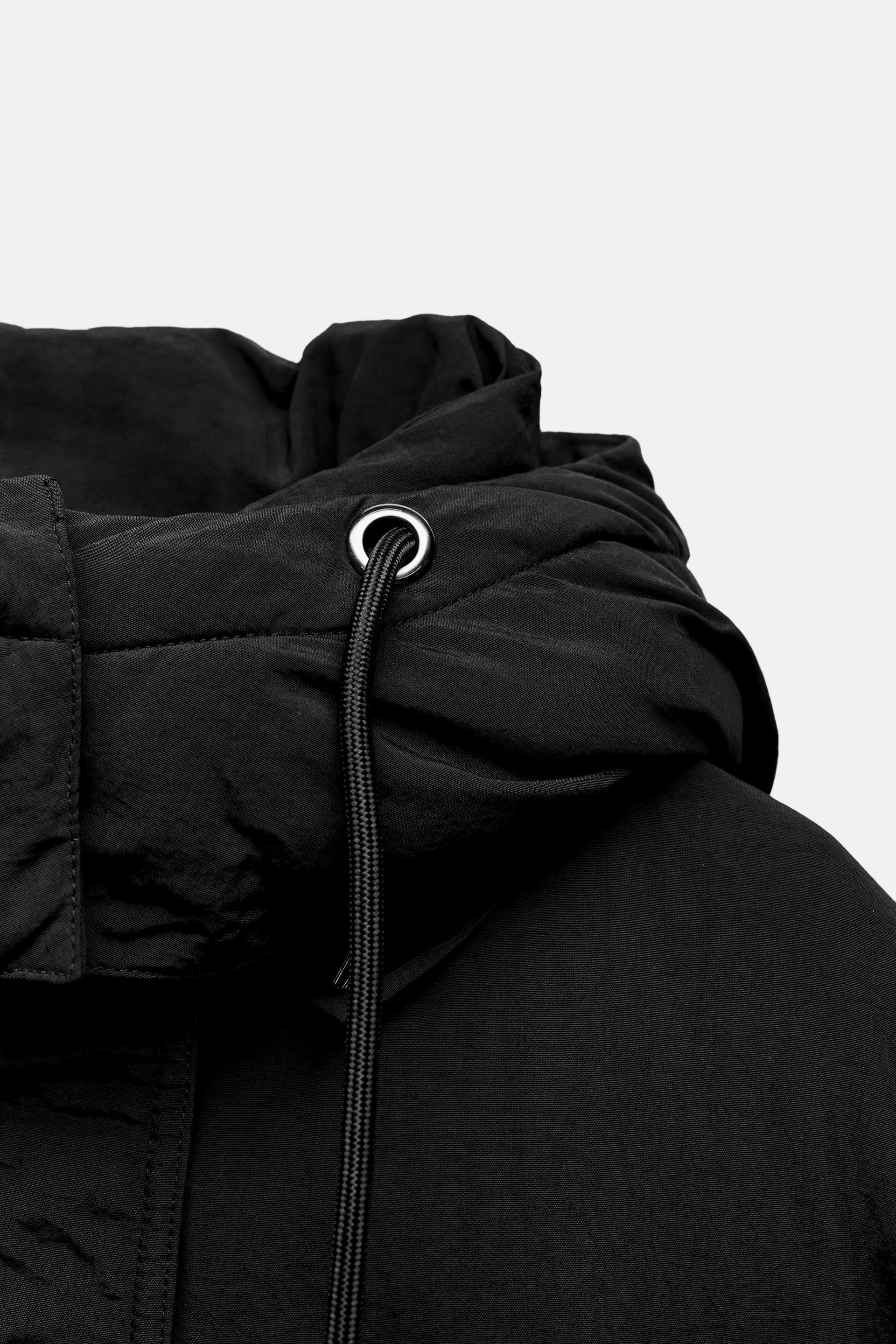 WATER REPELLENT HOODED LONG ANORAK Product Image