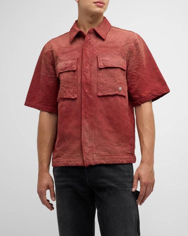 Men's Bandana Jacquard Camp Shirt Product Image