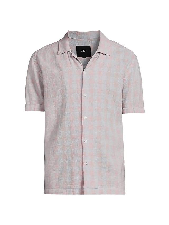 Mens Dresden Gingham Cotton Camp Shirt Product Image