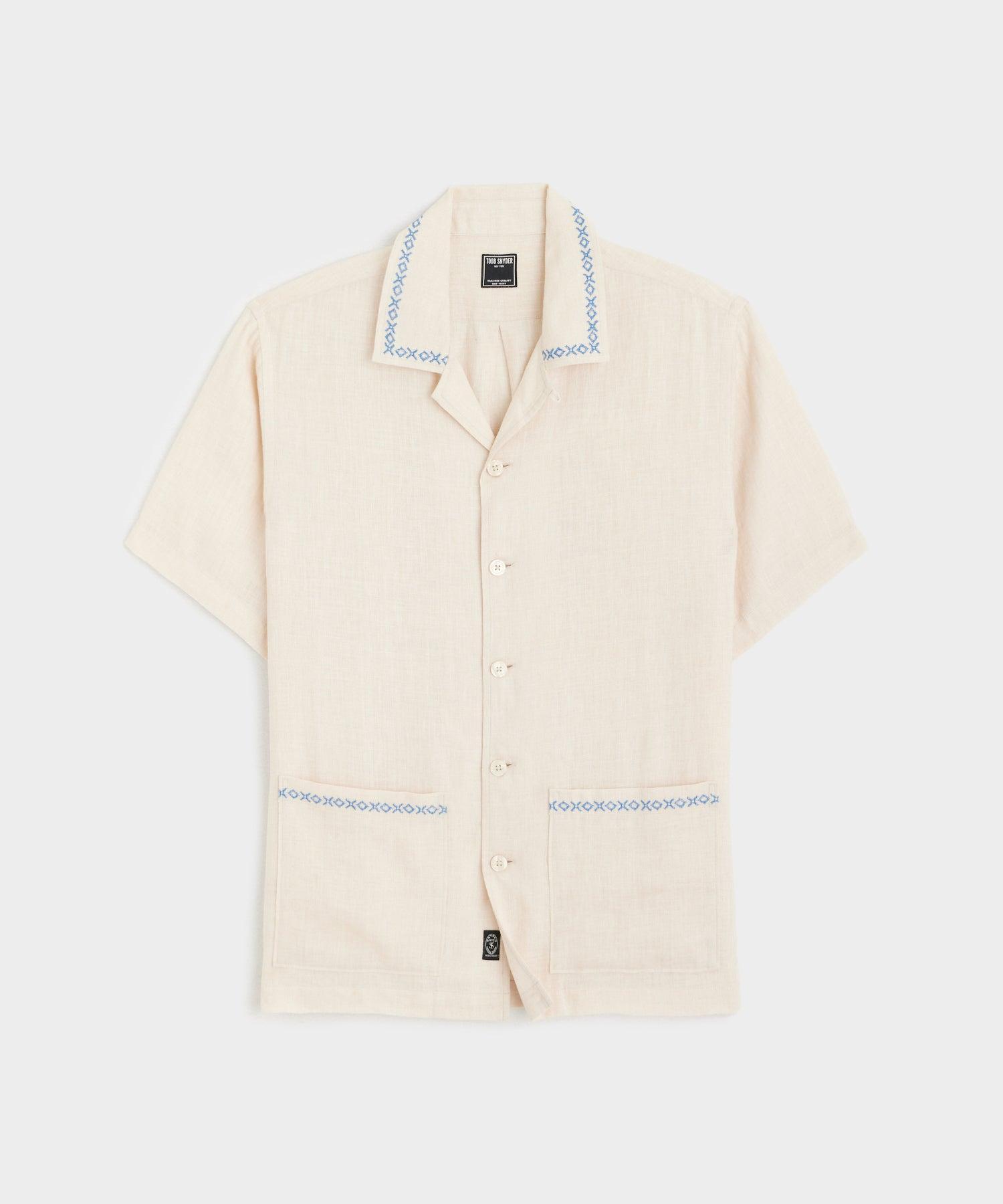 Embroidered Leisure Shirt in Canvas Product Image