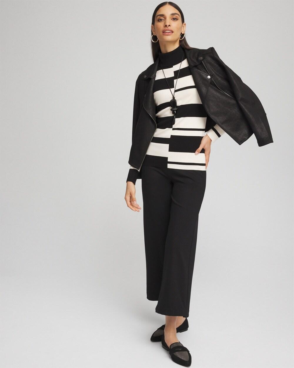 ECOVERO™ Striped Turtleneck Sweater Product Image