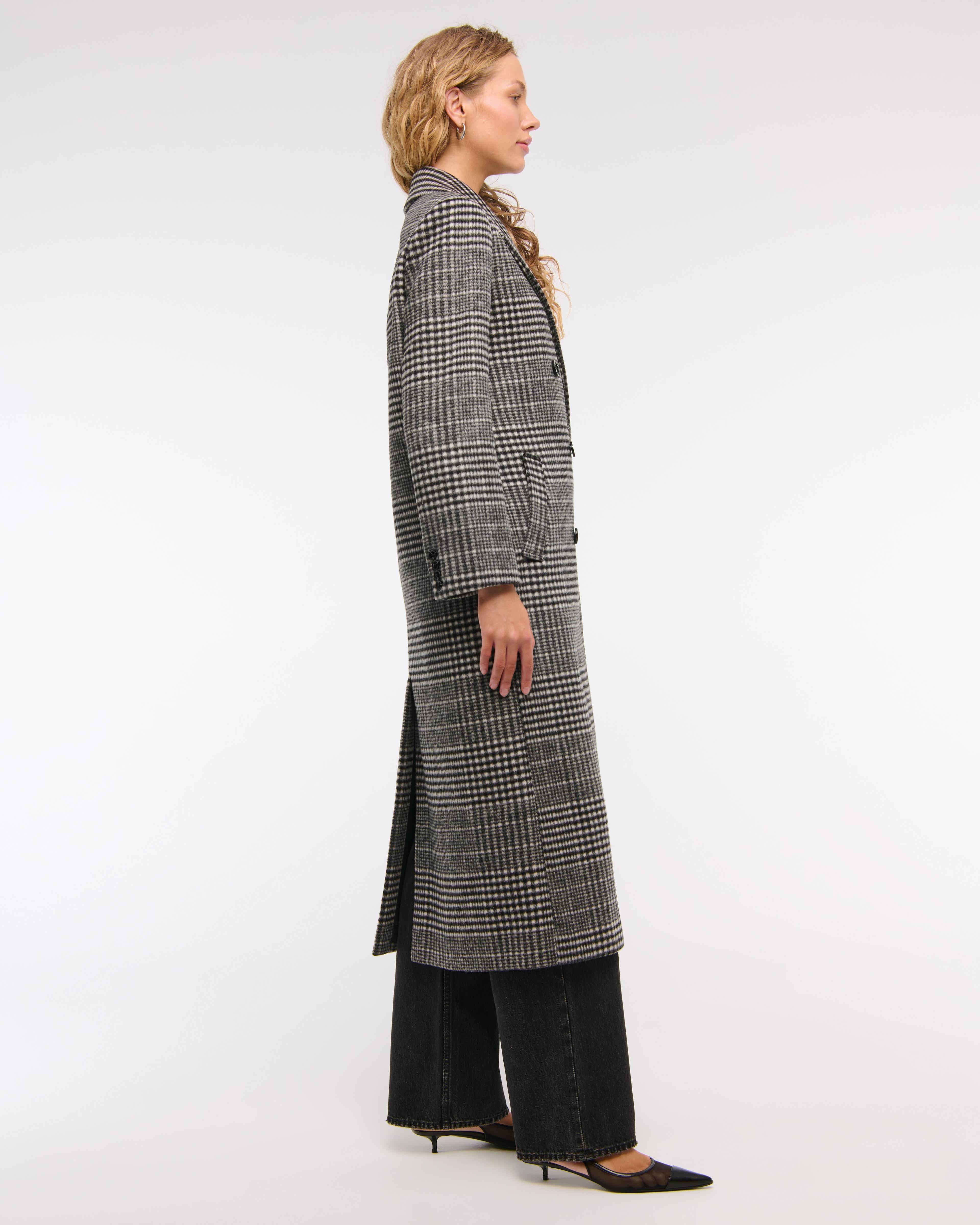 Wool-Blend Double-Breasted Coat Product Image