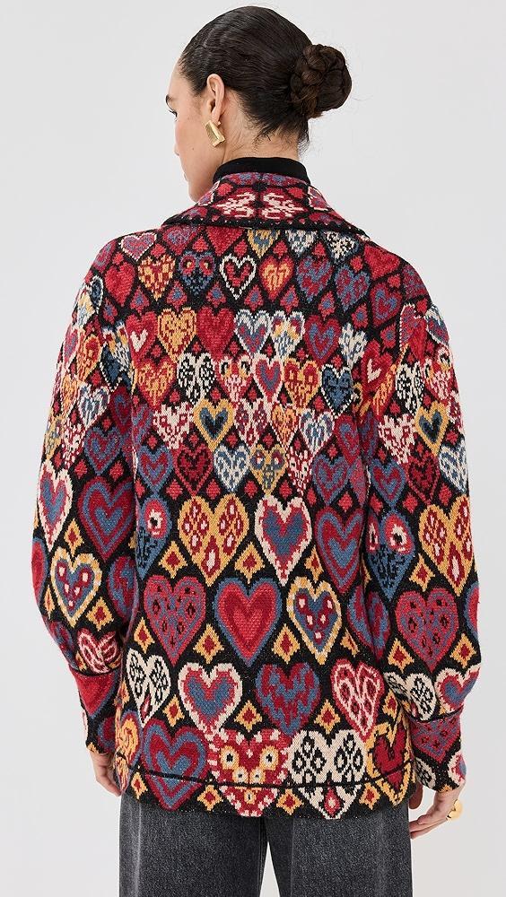 FARM Rio Hearts Ikat Knit Blazer | Shopbop Product Image