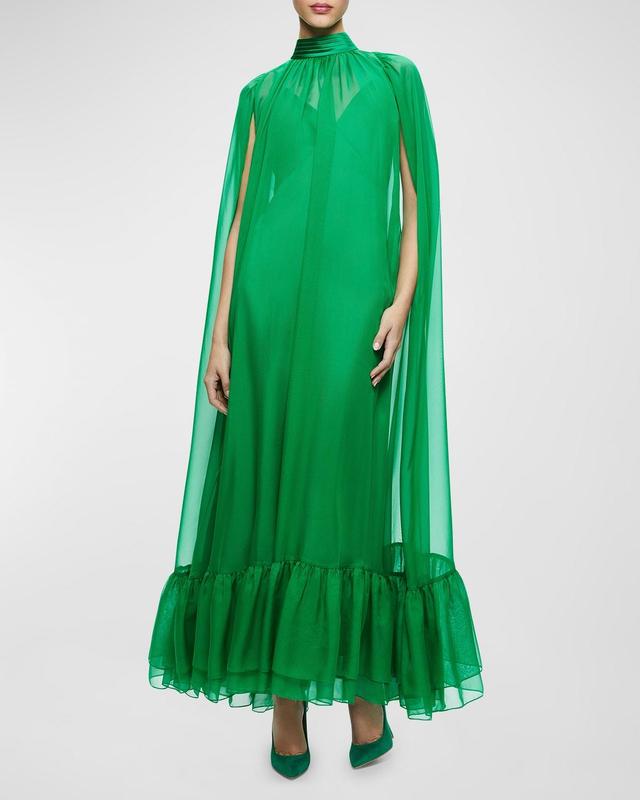 Womens Lanelle Maxi Cape Cocktail Dress Product Image