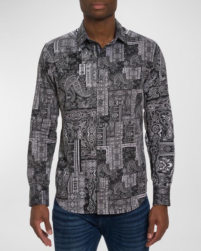 Mens Locarno Paisley Button-Front Shirt Product Image