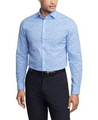 Michael Kors Mens Regular Fit Comfort Stretch Print Dress Shirt Product Image