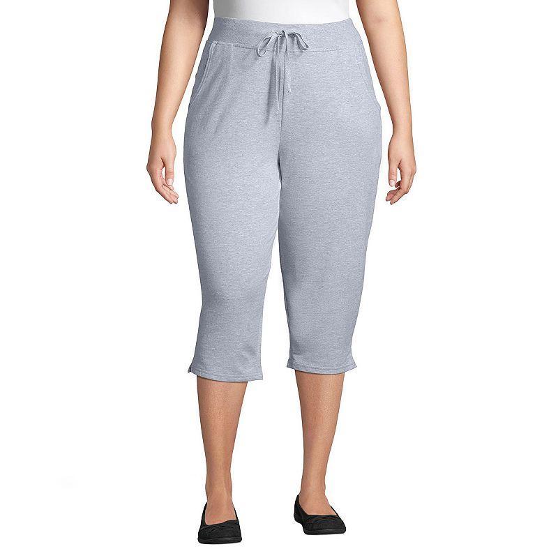 Plus Size Just My Size French Terry Capris, Womens Blue Product Image