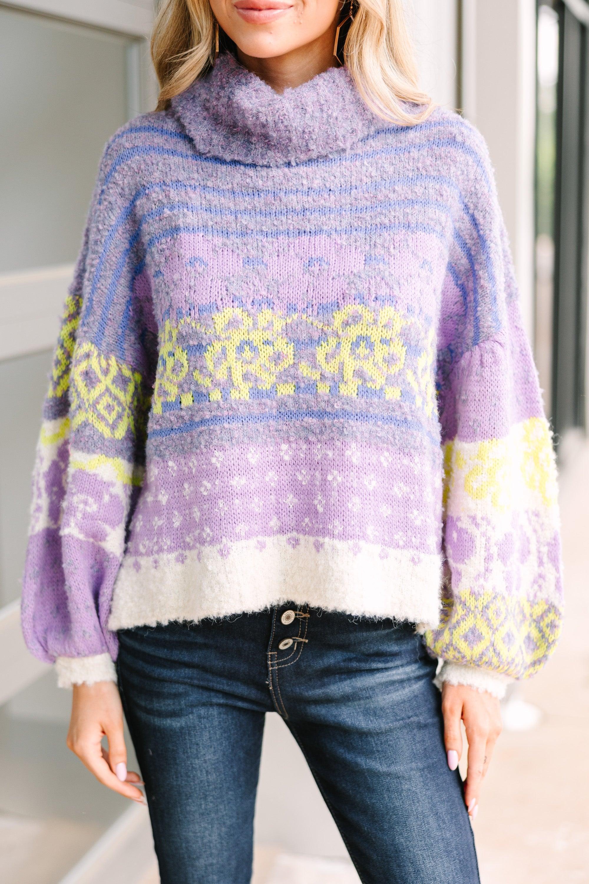 Fate: Never Miss Purple Floral Sweater Female Product Image