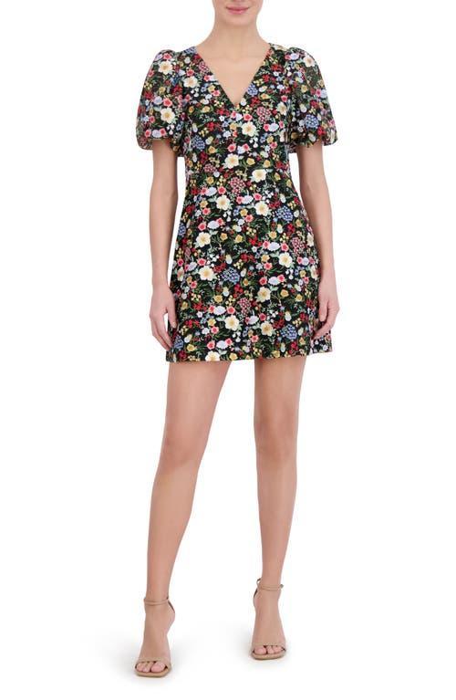 Eliza J Floral Puff Sleeve Minidress Product Image