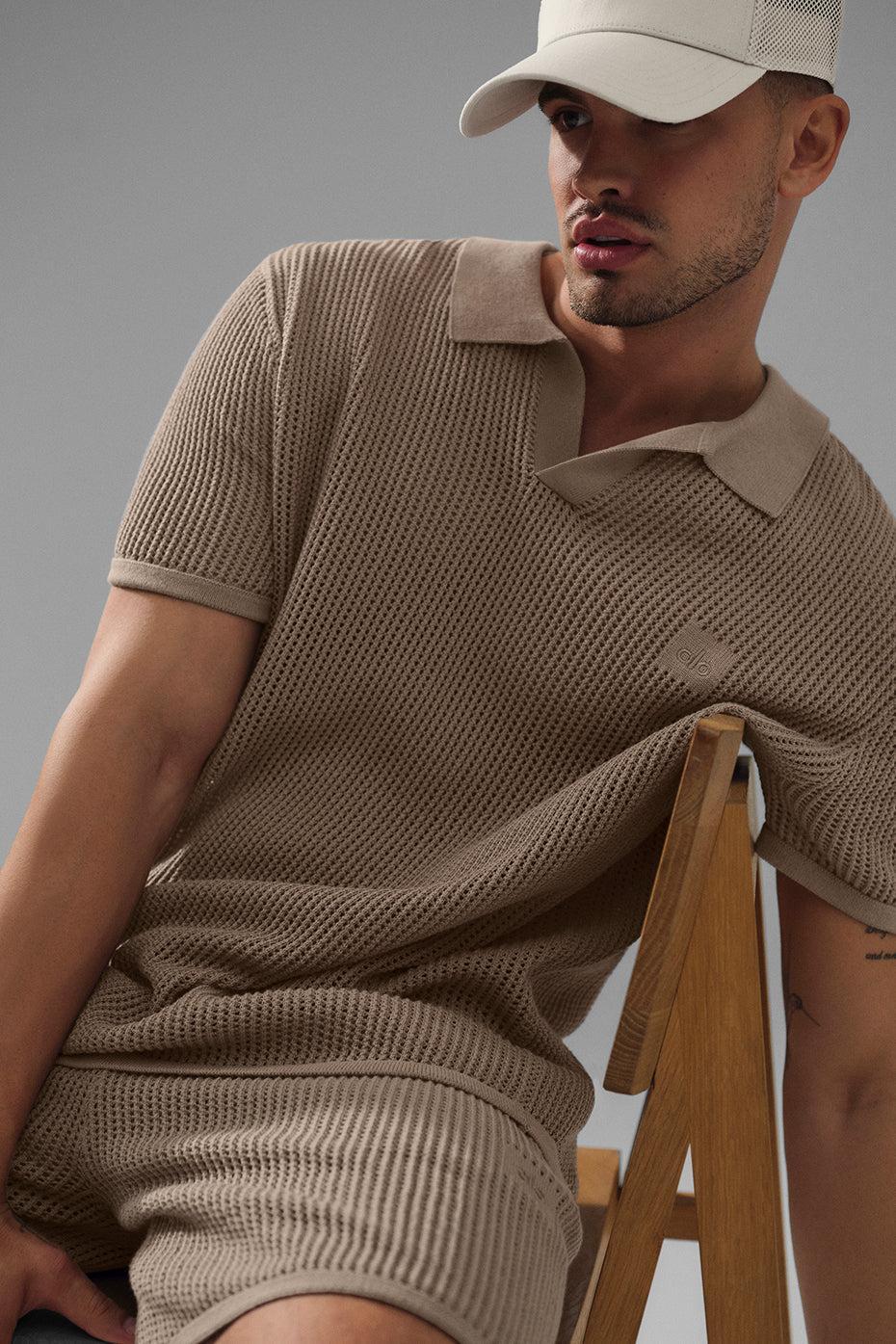 Open-Knit Short - Gravel Male Product Image