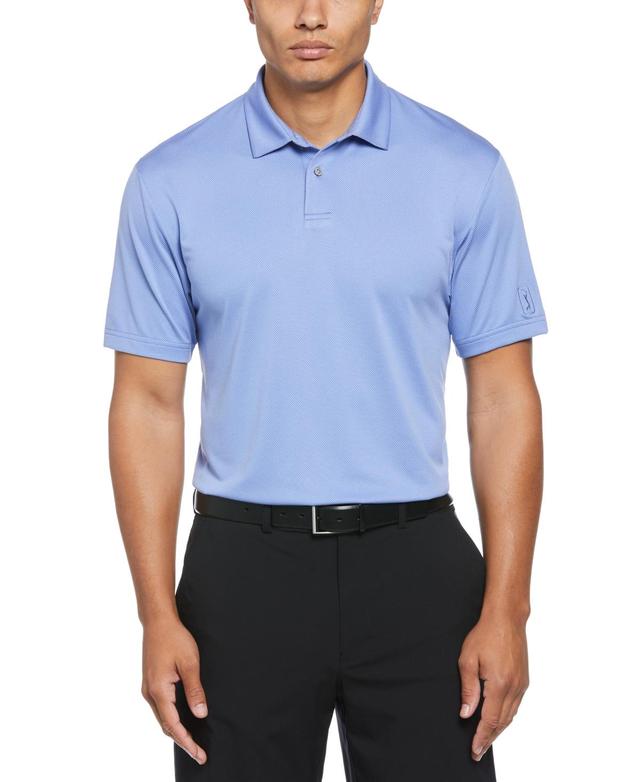 Pga Tour Mens Birdseye Textured Short-Sleeve Performance Polo Shirt Product Image